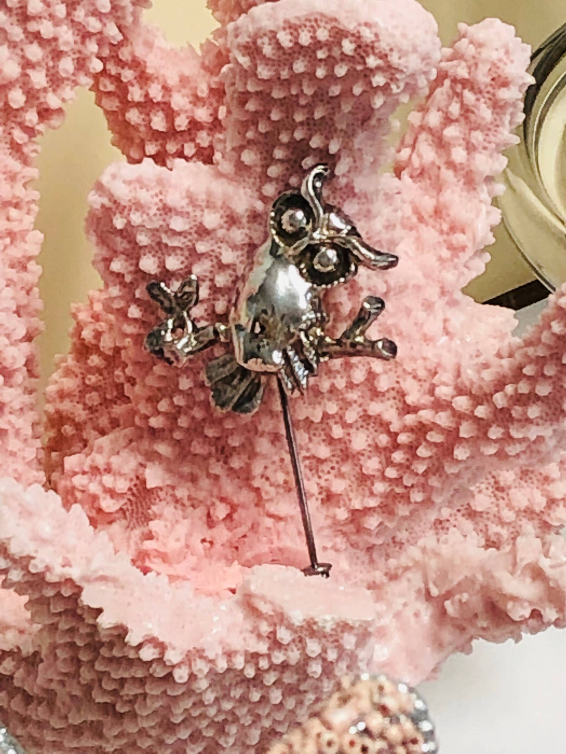 Vintage Sterling Silber Eule Stick Pin Brosche von ATZAJEWELRY