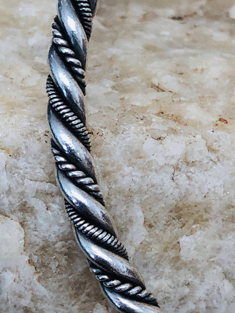 sterling Silber Twisted Armreif Armband von ATZAJEWELRY
