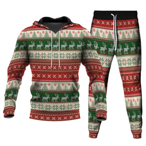 ATZTD Weihnachten Herren Sweatshirts & Hoodies Jogginghose und Hoodie, Jogger 2 Stück (Herren 1,S) von ATZTD