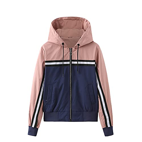 Abrigo Informal para Mujer, Chaqueta Informal Con bloques de Color, impermeable para exteriores de Primavera y otoño para Mujer (jacket2,S) von ATZTD