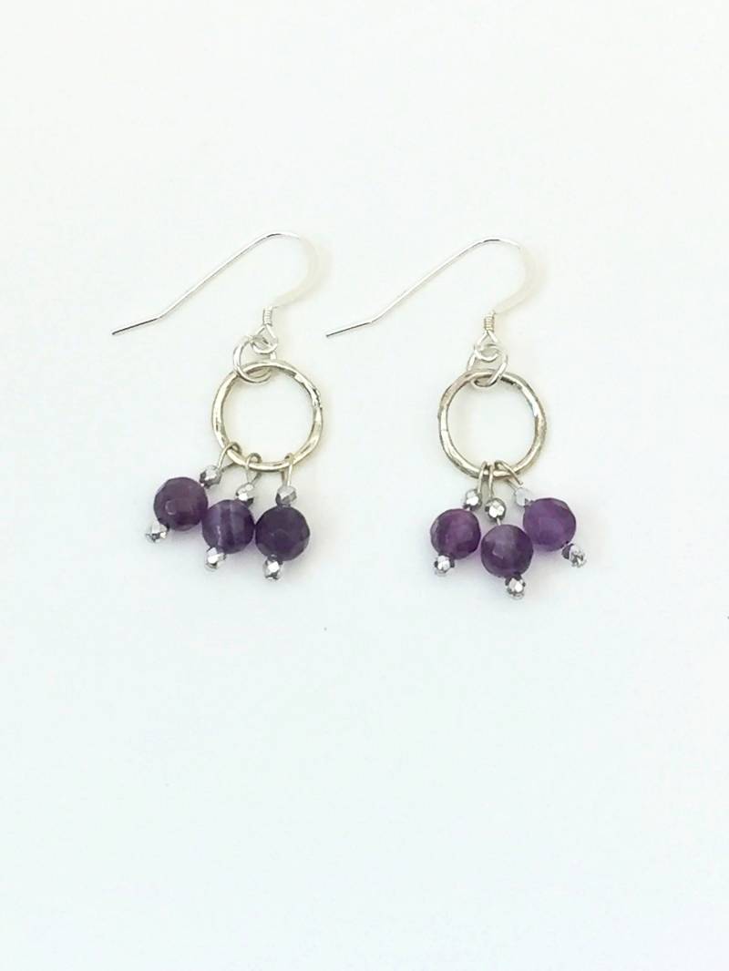 sterling Silber Und Amethyst Ohrringe sterling Silber Und Amethyst Ohrringe von ATouchofGlamor