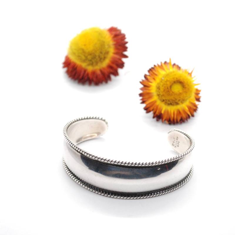 Glänzende Vintage Sterling Silber Armband - Stapeln Arm Candy Minimalistisch Boho Schmuck Armreif von ATreasureHunt