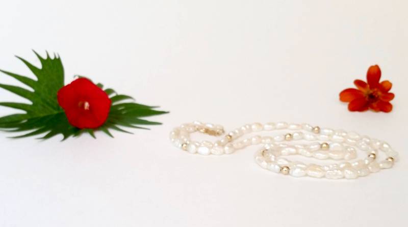 Gold Und Perlen Halskette - 14K Süßwasser-Perlen Strang von ATreasureHunt