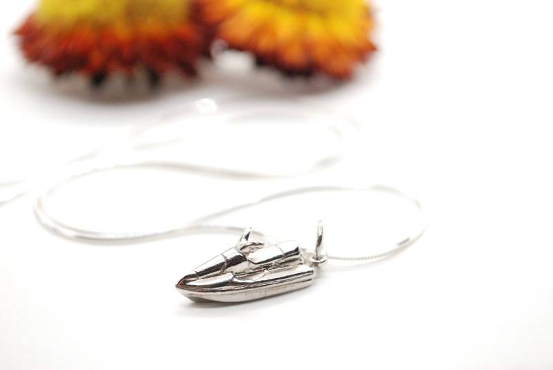 Jahrgang Jetski Anhänger Halskette - Seadoo Sterling Silber Wasserfahrzeuge See Freizeit Erholung Geschenk Vintage von ATreasureHunt