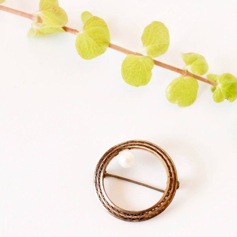 Vintage Gold Brosche Mit Perle - Kreis 1/20 12 K Gf Wrf Filled Hochzeit Etwas Altes Vintage Gold Brosche Mit Perle - Kreis 1/20 12 K Gf Wrf Filled Hochzeit Etwas Altes von ATreasureHunt