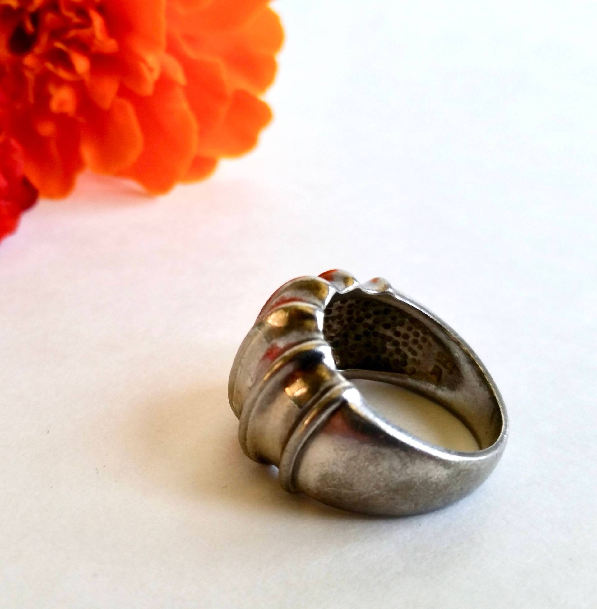 sterling Mode-Ring - Silber Segmente Minimalistisch Daumen-Ring von ATreasureHunt