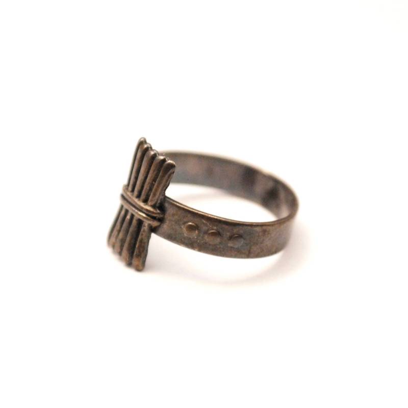 sterling Modern Vintage Midi-Ring - Scheffel Weizen Silber Boho Native Bundle von ATreasureHunt