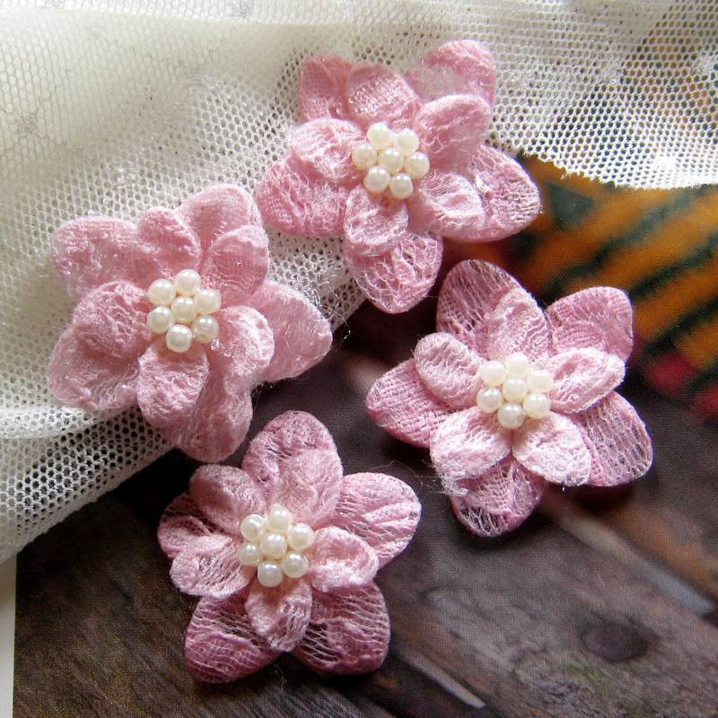 8 Stück - 30mm Spitze Blume Aufnäher Ap019 von ATsupplies