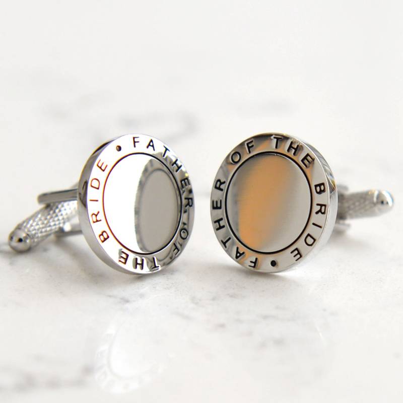Brautvater Runde Manschettenknöpfe von ATypeofDesign