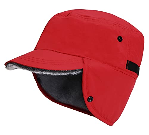 AUBIG Wintermütze mit Ohrenklappen Herren Winter Fliegermütze Trappermütze Winddicht Warm Schlittschuhlaufen und Outdoor-Aktivitäten A1 von AUBIG