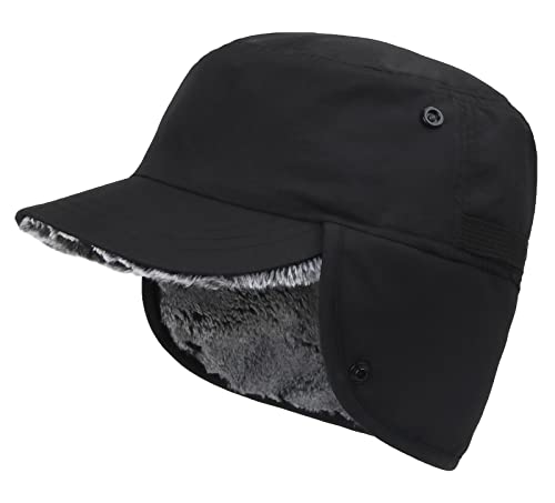 AUBIG Wintermütze mit Ohrenklappen Herren Winter Fliegermütze Trappermütze Winddicht Warm Schlittschuhlaufen und Outdoor-Aktivitäten A2 von AUBIG