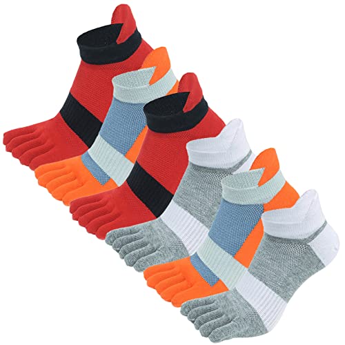 AUBIG Zehensocken Herren Baumwolle 6 Paare Running-Socken Herren Five Finger Socken Männer Bunte Socken mit Zehen für Laufen Arbeit Sports A3 43-47 AUBIG Zehensocken Herren Baumwolle 6 Paare Running-Socken Herren Five Finger Socken Männer Bunte Socken mit Zehen für Laufen Arbeit Sports A3 43-47 von AUBIG