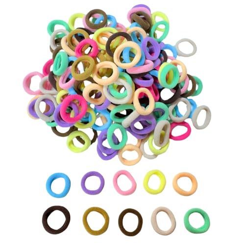 400 Stück Baby-Haarbänder, 2 cm, Mini-Haarbänder, Baby-Haargummis für Mädchen, Kinder, nahtlos, elastisch, buntes Babyhaar für Mädchen und Kinder 400 Stück Baby-Haarbänder, 2 cm, Mini-Haarbänder, Baby-Haargummis für Mädchen, Kinder, nahtlos, elastisch, buntes Babyhaar für Mädchen und Kinder von AUCANNIO
