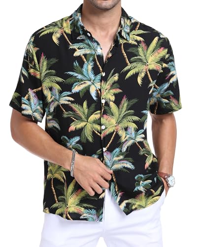 AUDATE Hawaii Hemd Männer Funky Hawaiihemd Herren Kurzarm Button Down Hawaii-Print Shirts Schwarz L AUDATE Hawaii Hemd Männer Funky Hawaiihemd Herren Kurzarm Button Down Hawaii-Print Shirts Schwarz L von AUDATE