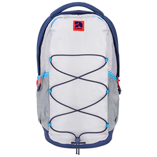 AUDETIC Schulrucksack Mädchen & Jungen Teenager Blau Rot - AERO - Ergonomischer Rucksack mit vielen Fächern für Schule & Freizeit - Wasserabweisend von AUDETIC