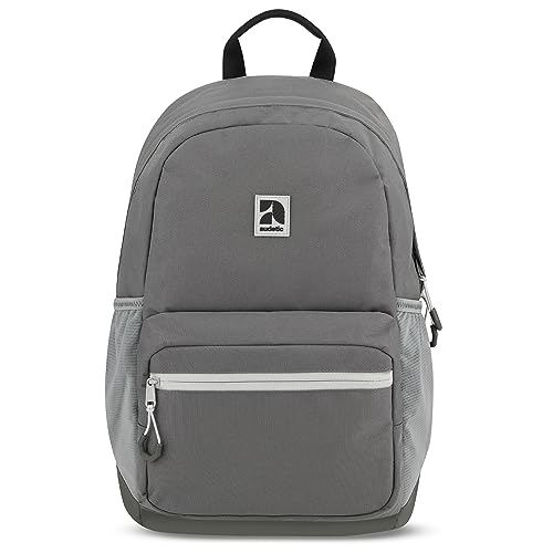 AUDETIC Schulrucksack Mädchen und Jungen Teenager Grau - Flex - Rucksack Damen & Herren mit 16 Zoll Laptop Fach für Schule & Freizeit - Wasserabweisend von AUDETIC