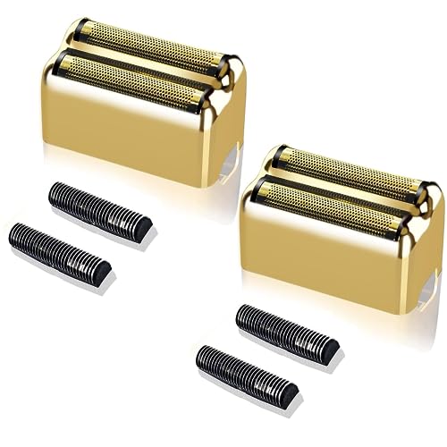 AUDOC Ersatzfolie für BaByliss Barberology Double FXFS2G, Metall-Rasierfolie, Ersatz (Gold, 2 Stück) von AUDOC