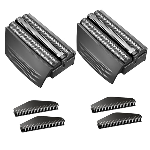 Ersatz-Folienkopf, kompatibel mit Remington Titanium-X Flex & Pivot Folie und Cutter F5800 & F7800 F4900 (Schwarz, 2er-Pack) von AUDOC