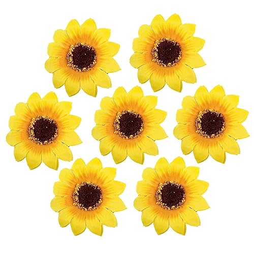 AUEAR, Krokodilklemmen mit Sonnenblumen-Motiv, 6,3 cm, Blumen-Entenschnabel-Haarspangen, Haarspangen für Damen und Mädchen, Strand, Sommerparty, 12 Stück von AUEAR