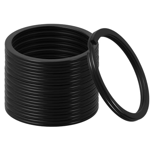AUFIKR 25 Stück Schlüsselringe 25 mm schwarz, flache Edelstahl-Spaltringe für Hausschlüssel, DIY, Autoschlüssel, Bastelzubehör AUFIKR 25 Stück Schlüsselringe 25 mm schwarz, flache Edelstahl-Spaltringe für Hausschlüssel, DIY, Autoschlüssel, Bastelzubehör von AUFIKR