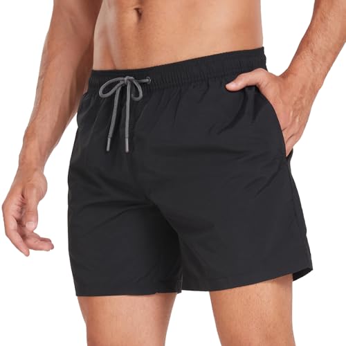 Badeshorts Herren Quick Dry mit Mesh-Futter Badeshorts mit Taschen Surfing Sport Surfing Boardshorts von AUFIKR