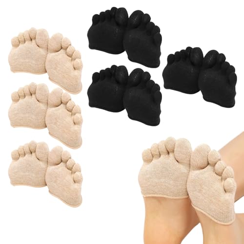 AUGTYRLV Zehensocken Damen - Füsslinge Damen - Premium unsichtbare Zehenschutz Flip Flop, Nur Die Socken Damen mit Zehlinge, Halbe Socken Damen für Ballett-Fersen von AUGTYRLV