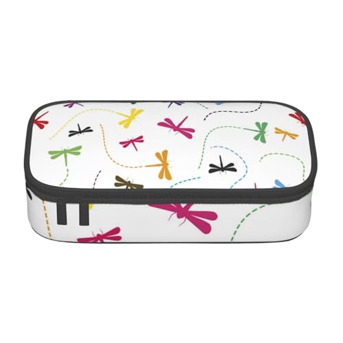 AUGUSTRUSH Federmäppchen mit großem Fassungsvermögen für Teenager, Mädchen, Jungen, bunte Libellen, große Stiftebox, Tasche, 3 Fächer, Leinen-Bleistifttasche für Schule, Studenten, AUGUSTRUSH Federmäppchen mit großem Fassungsvermögen für Teenager, Mädchen, Jungen, bunte Libellen, große Stiftebox, Tasche, 3 Fächer, Leinen-Bleistifttasche für Schule, Studenten, von AUGUSTRUSH