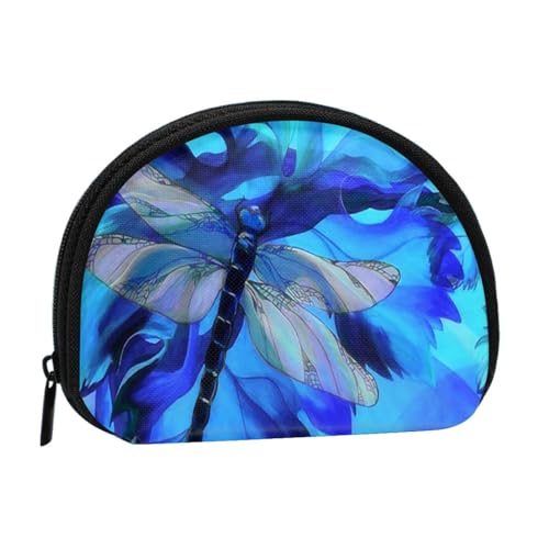 AUGUSTRUSH Kleine Geldbörse mit Reißverschluss – Art Libelle Mini Canvas Geldbörse Tragbar & Modisch für Frauen & Mädchen Ideal für Münzen, Schlüsselanhänger, Kreditkarten & Ausweis Aufbewahrung, Art von AUGUSTRUSH