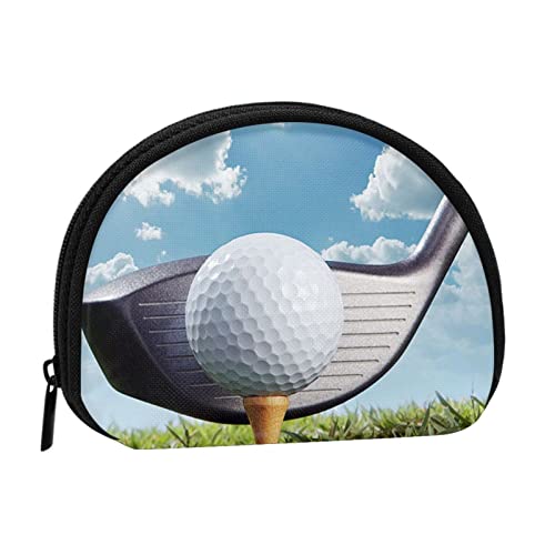 AUGUSTRUSH Kleine Geldbörse mit Reißverschluss – Golfschläger-Mini-Geldbörse aus Segeltuch Tragbar und modisch für Frauen und Mädchen Ideal für Münzen, Schlüsselanhänger, Kreditkarten und Ausweis, von AUGUSTRUSH