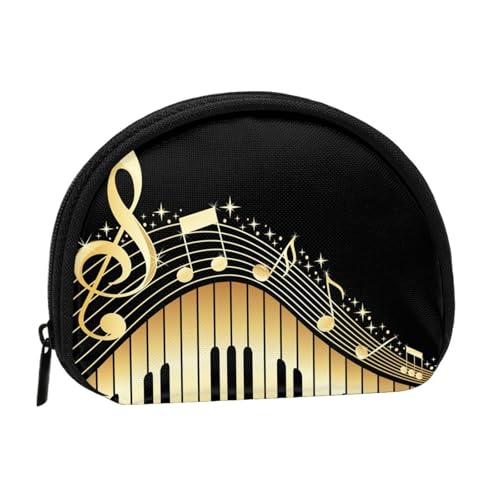 AUGUSTRUSH Kleine Geldbörse mit Reißverschluss – Neuartige Musiknoten-Mini-Geldbörse aus Segeltuch Tragbar und modisch für Frauen und Mädchen Ideal für Münzen, Schlüsselanhänger, Kreditkarten und von AUGUSTRUSH