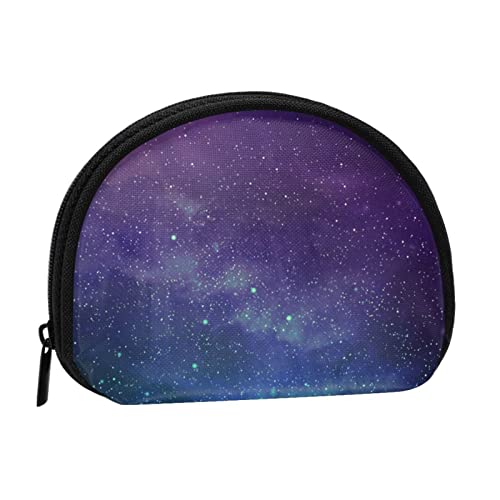 AUGUSTRUSH Kleine Geldbörse mit Reißverschluss – Universum mit Sternen und Galaxie Interstellar Mini Canvas Geldbörse Tragbar und modisch für Frauen & Mädchen Ideal für Münzen, Schlüsselanhänger, von AUGUSTRUSH