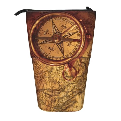 Augustrush Law Of The Compass Navigation Stand Up Pencil Case For Girls & Boys, Cute Telescopic Pencil Holder Case For Teens & Adults, Large Storage Pencil Case Organizer For School Office College, von AUGUSTRUSH
