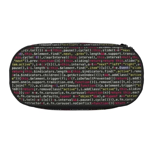 Niedliches Federmäppchen für Mädchen und Frauen, Programmiercode-Bleistiftbox mit Reißverschluss, Oxford-Stoff, großes Fassungsvermögen, Federmäppchen mit Stiftfächern, 22 x 11 x 4,5 cm, ideales von AUGUSTRUSH