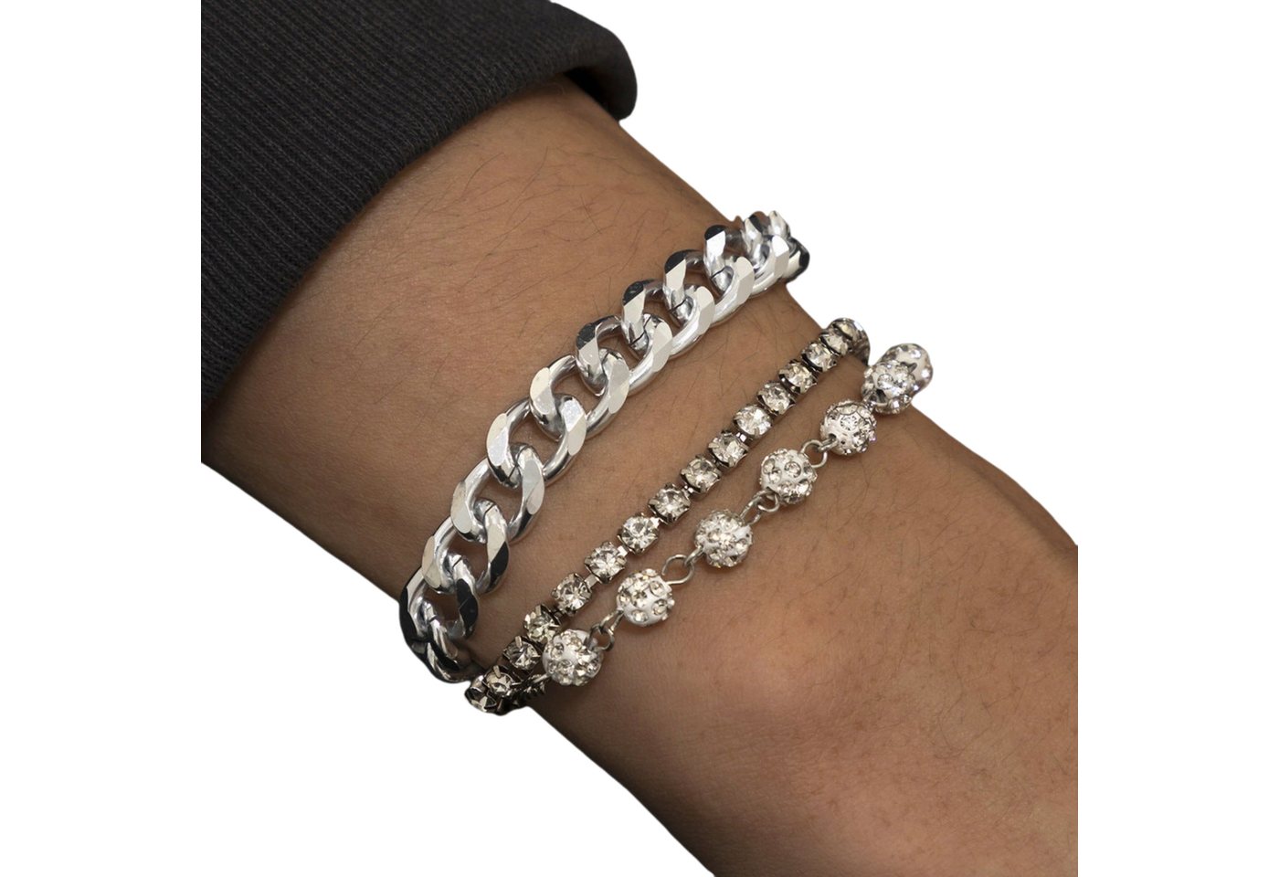 AUKUU Armband Accessoires Accessoires Mode trendige Diamant Klauenkette für, Männer und Frauen Hip Hop personalisiertes Metall Aluminium von AUKUU