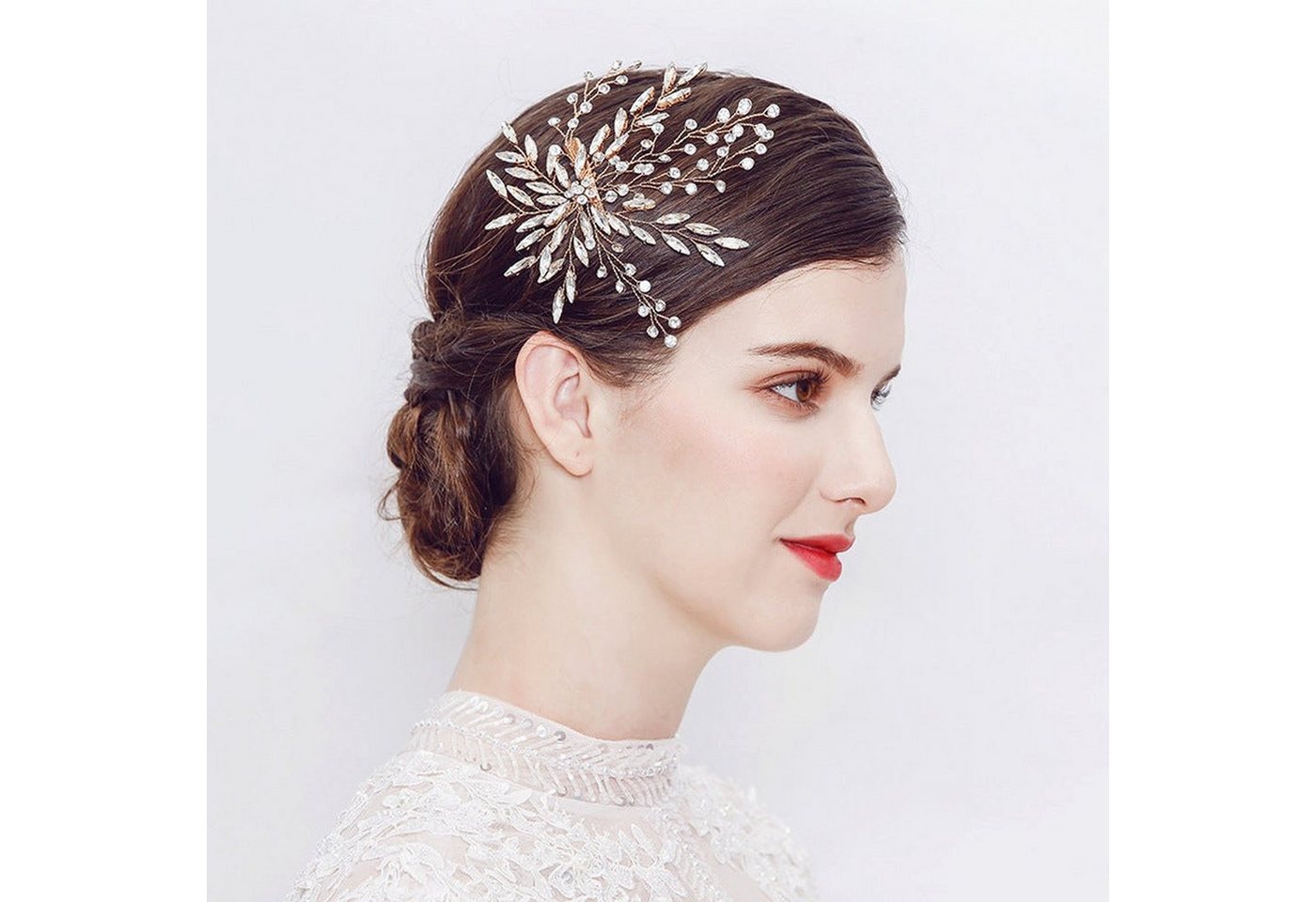 AUKUU Diadem Strass Strass Braut Haarnadel Hochzeit Braut Stil Haarnadel, Seitenclip von AUKUU