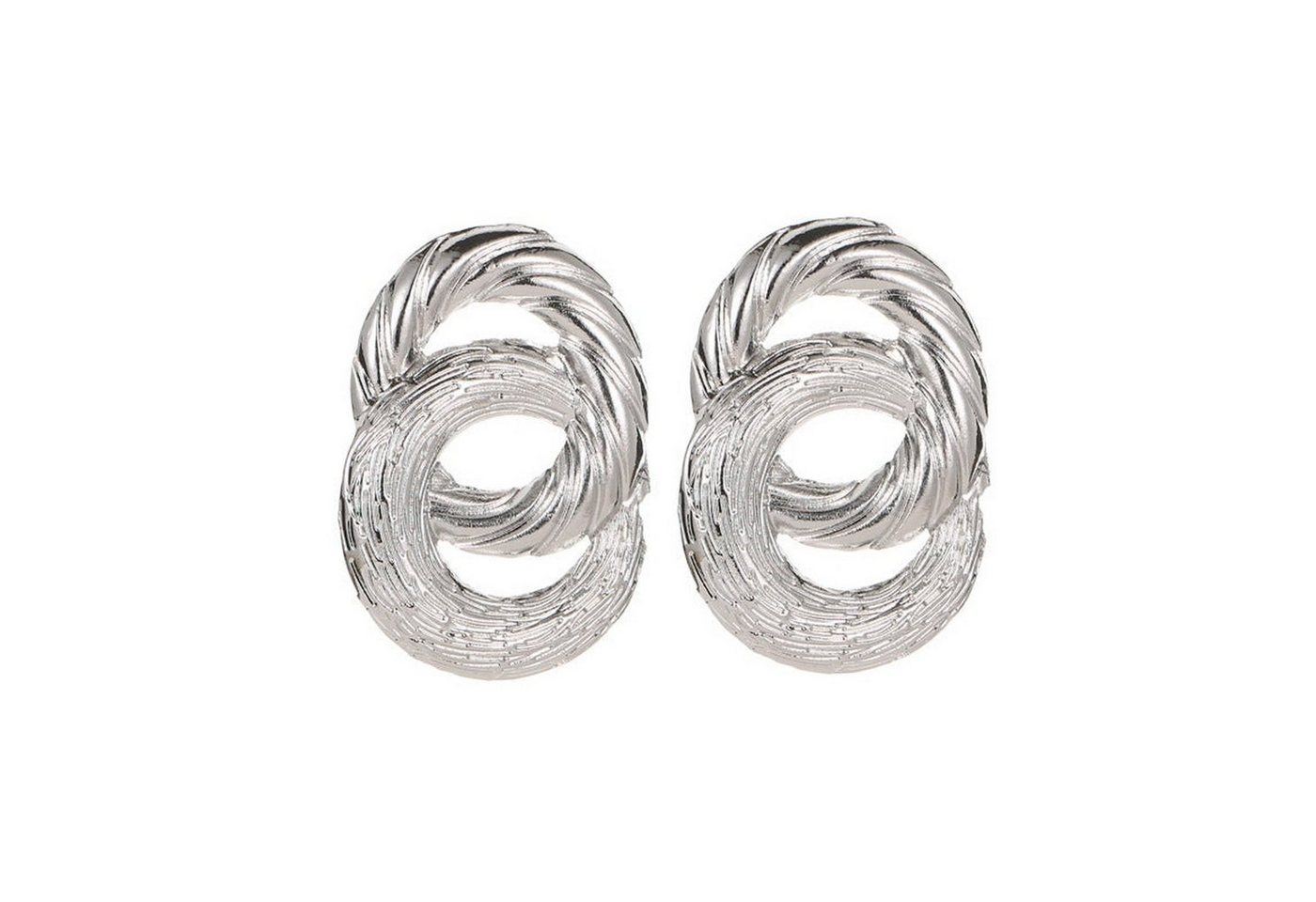 AUKUU Ohrring-Set Stil Stil Ohrringe Schmuck 8 Zeichen Twist gebürstete, Ohrringe Punk Stil Legierungsohrringe von AUKUU