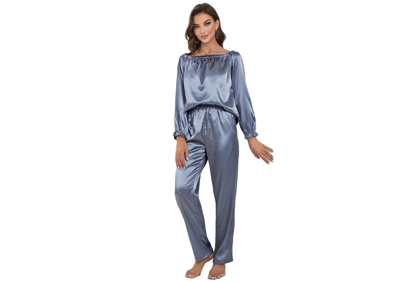 AUKUU Pyjama Das Das Pyjama Damen Herbst und Winter Langarm High End Homewear Set kann draußen getragen werden von AUKUU