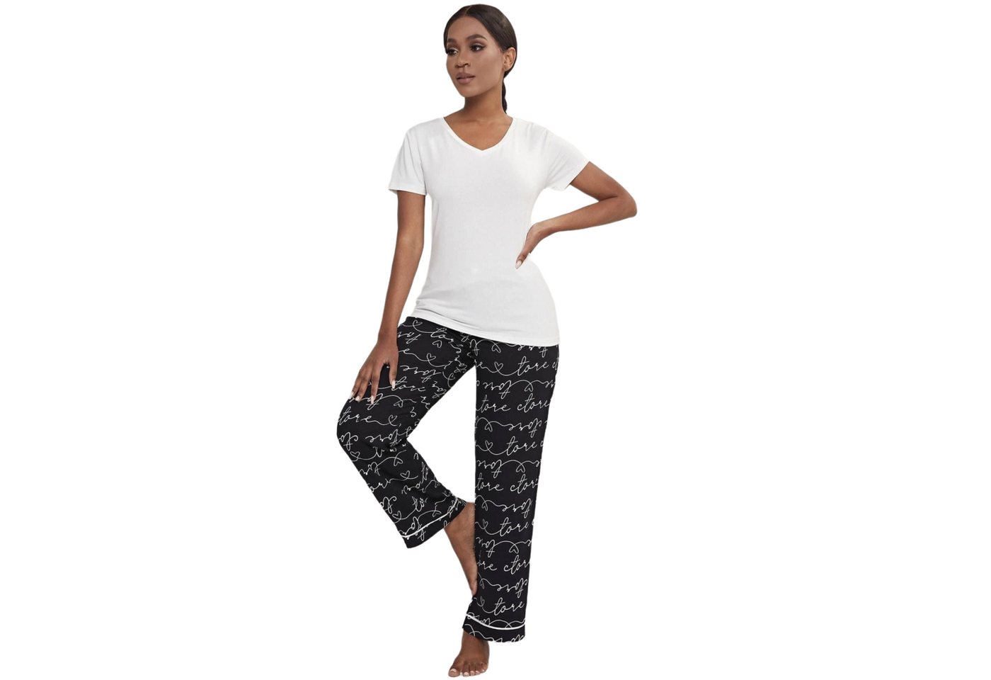 AUKUU Pyjama Pyjamas Pyjamas Damen Frühling und Sommer Kurzarmhosen Home Wear Set von AUKUU