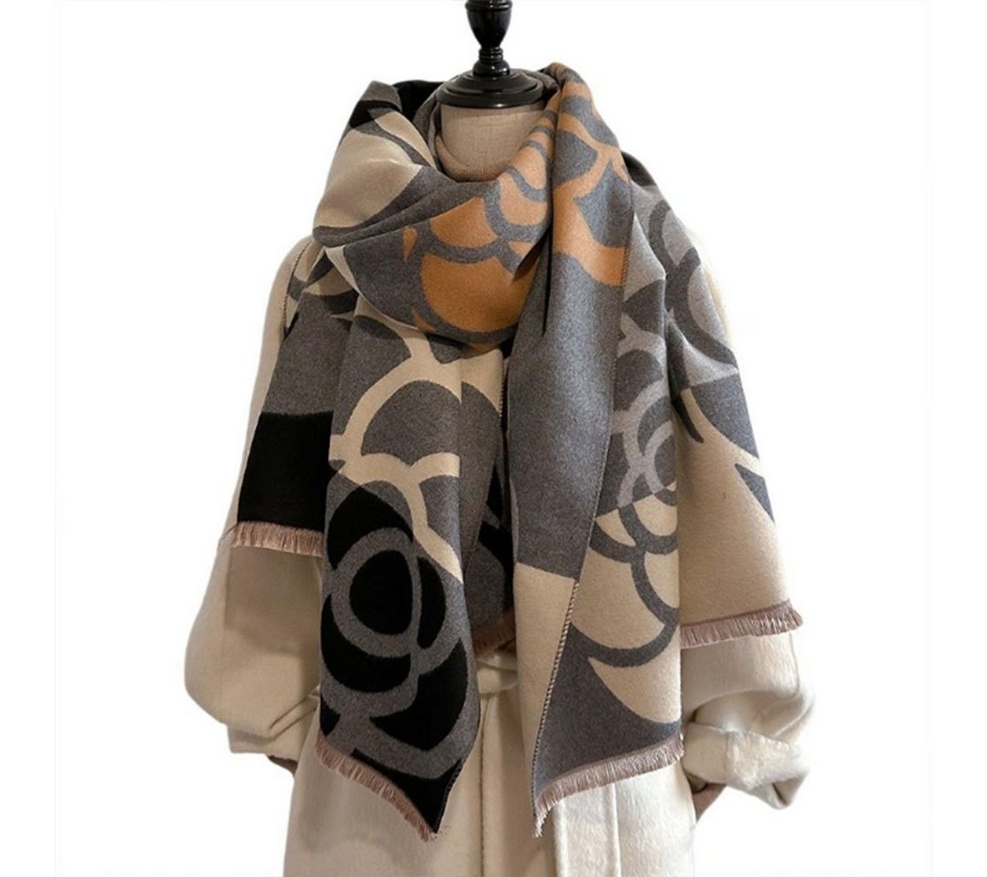 AUKUU Schal Halstuch Damenschal beidseitig als warmer Schal verwendbar, (vielseitiger Schal, Beidseitig tragbar) von AUKUU