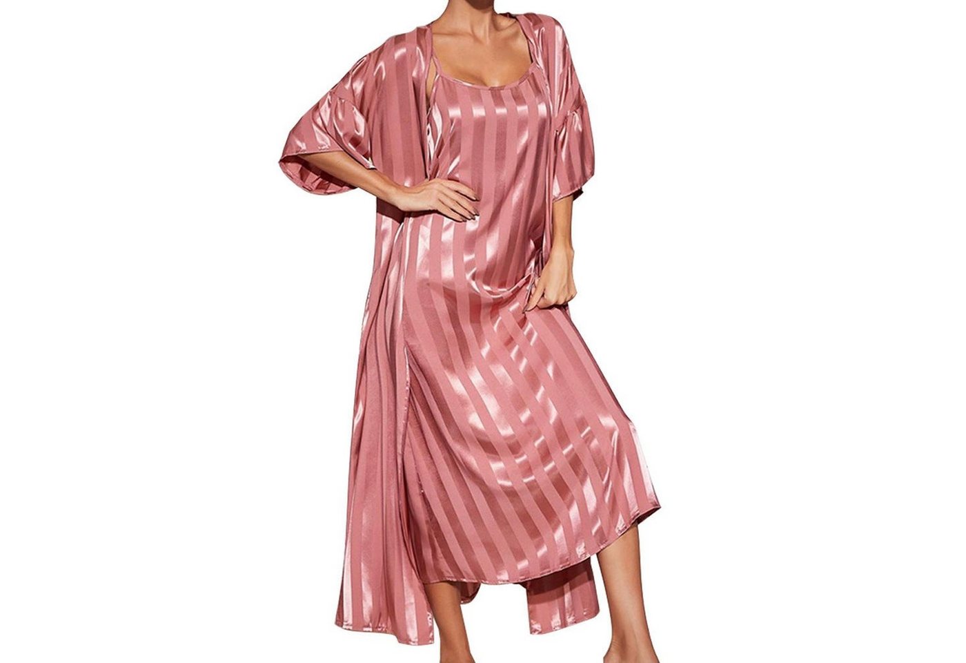 AUKUU Schlafanzug Sommer Sommer Pyjama für Damen lässiger und bequemer Strapsrock Nachthemd zweiteiliges Set für Zuhause von AUKUU