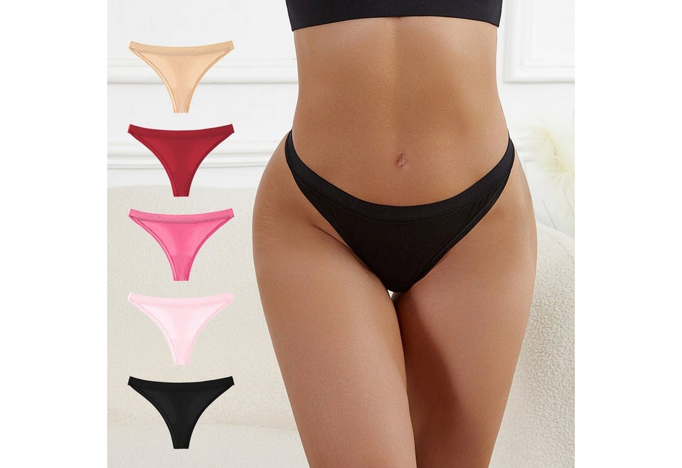 AUKUU Slip Sport Sport Baumwolle große Damen T String Unterwäsche für Damen niedrig taillierte Yoga Hintern T String Slips für von AUKUU