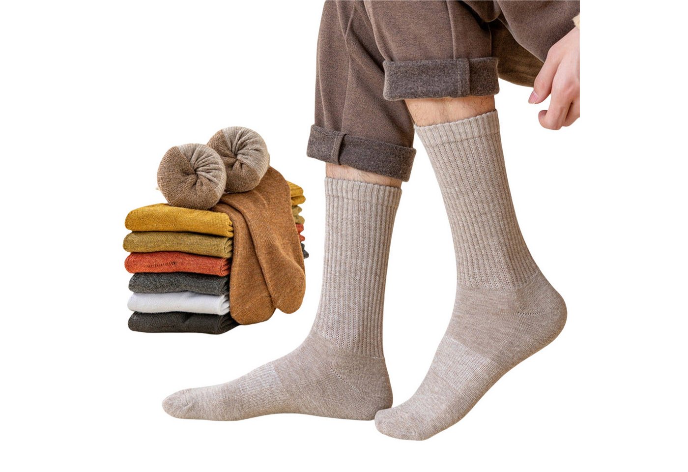 AUKUU Socken Dicke Dicke Socken Herren Winter hohe Socken Herbst und Wintersport verdickte warme Socken von AUKUU