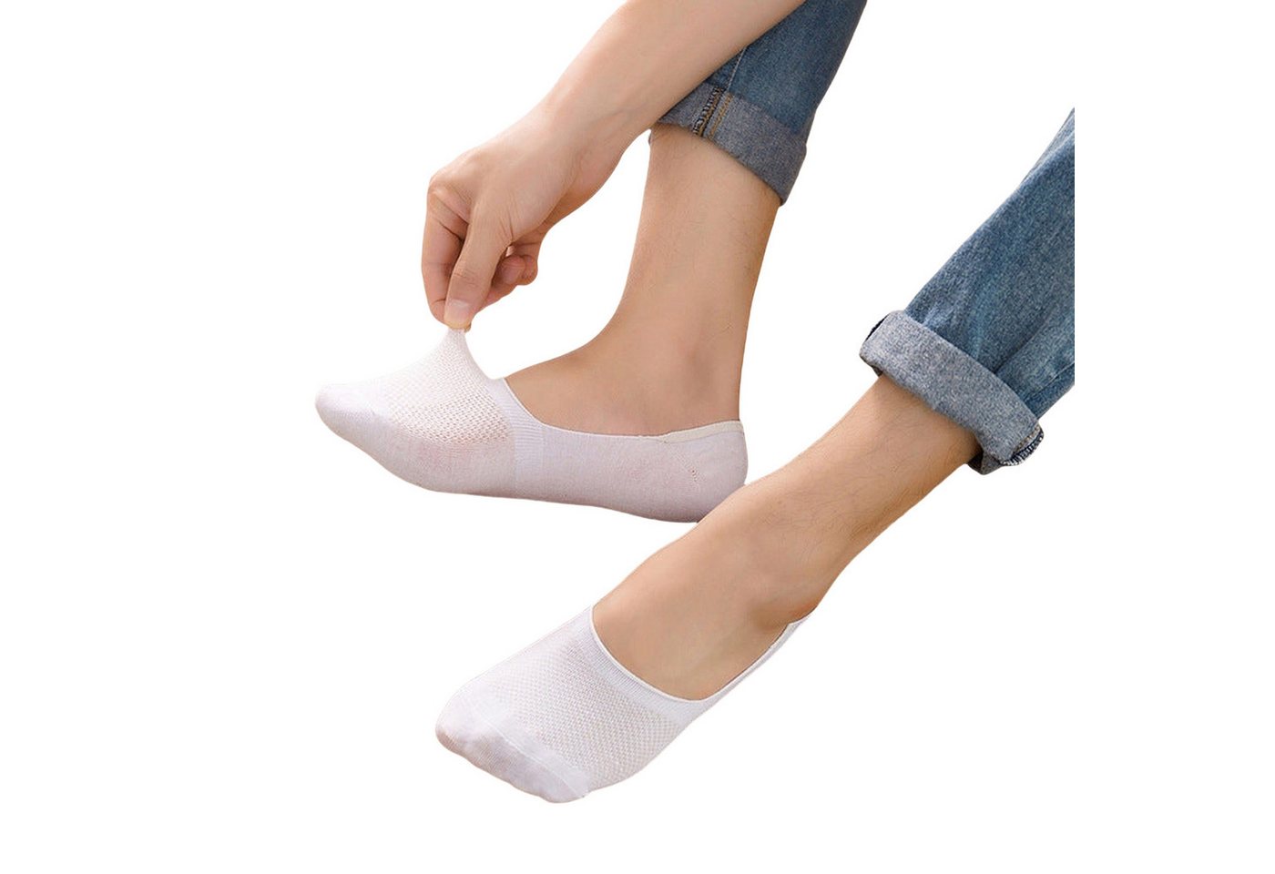 AUKUU Socken Socken Socken für Männer und Frauen für alle Jahreszeiten unsichtbare Mesh Socken rutschfeste flache Low Top Socken 4 von AUKUU