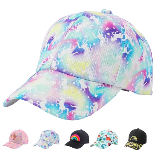 AUNGCSHE Baseballkappe Cartoon Design Cap, Verstellbare Snapback Kinder, Sommerhut Kinder Cap, Geeignet für Schule, Reisen, Camping, Strand(Blaugrün) von AUNGCSHE