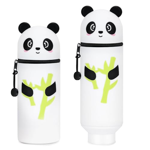 AUNHOKE 2-in-1 Silikon Federmäppchen, Kawaii Federmäppchen, Silikon Federmäppchen Panda, Schreibwaren mit Reißverschluss für Unisex Federtasche AUNHOKE 2-in-1 Silikon Federmäppchen, Kawaii Federmäppchen, Silikon Federmäppchen Panda, Schreibwaren mit Reißverschluss für Unisex Federtasche von AUNHOKE