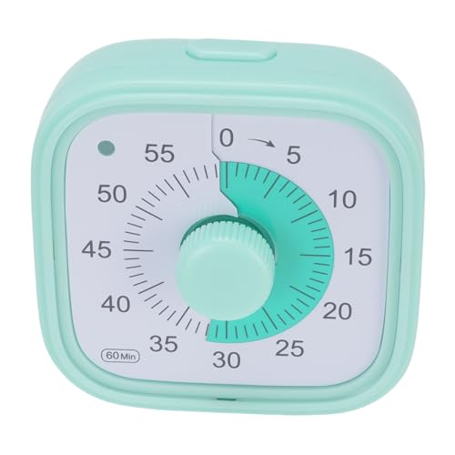 60-minütiger Visueller Klassen Zimmer-Timer mit Lautem, Leisem Alarm, Kompaktem Design, Intuitivem Countdown, Geeignet für Zuhause, Schule, Büro, Nachtlicht (GREEN) von AUNMAS
