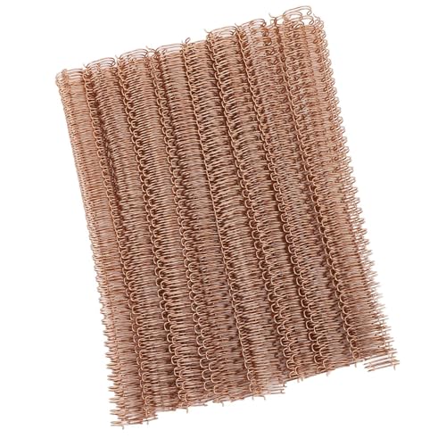 Spiralförmige Doppelschlaufen-Drahtbinderinge, Robust und Langlebig, für 120 Blatt – 100 Stück Kammbinderücken für Projekte und Präsentationen (Roségold) von AUNMAS