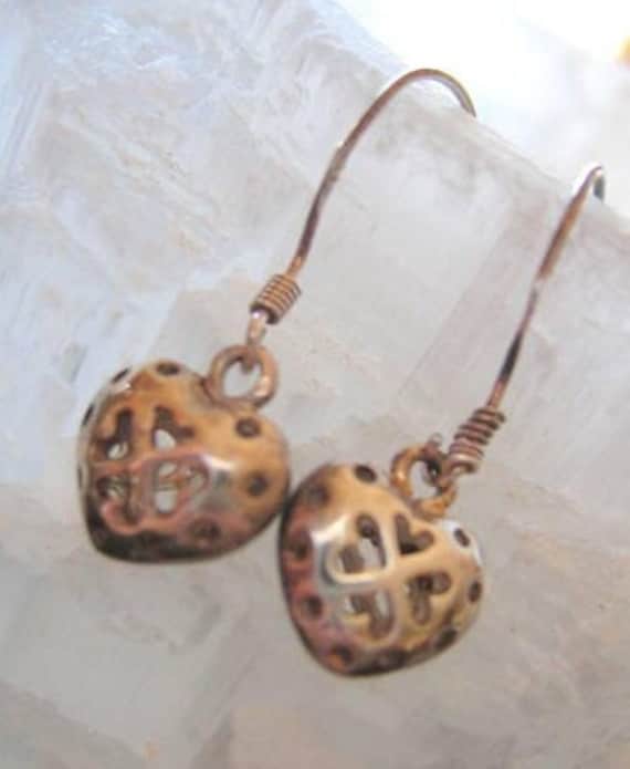 sterling Silber Herz Offene Ohrringe Für Durchbohrte Ohren sterling Silber Herz Offene Ohrringe Für Durchbohrte Ohren von AURANABAZAAR