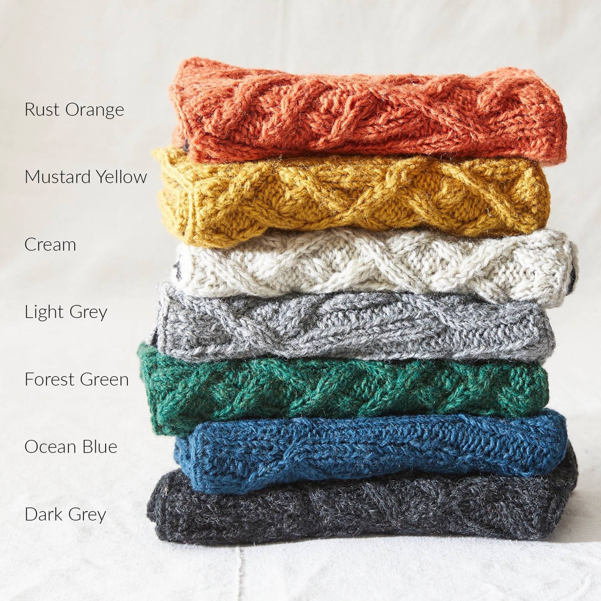 Fair Trade Zopfmuster Handgestrickter, Wolle Gefütterter Halswärmer Schal von AURAQUEDesign