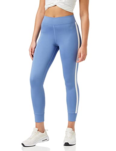 AURIQUE Damen 7/8-Yoga-Leggings mit Seitenstreifen, Kornblumenblau, 36 von AURIQUE